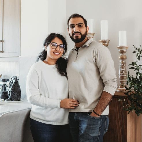 Couple photoshoot in new home